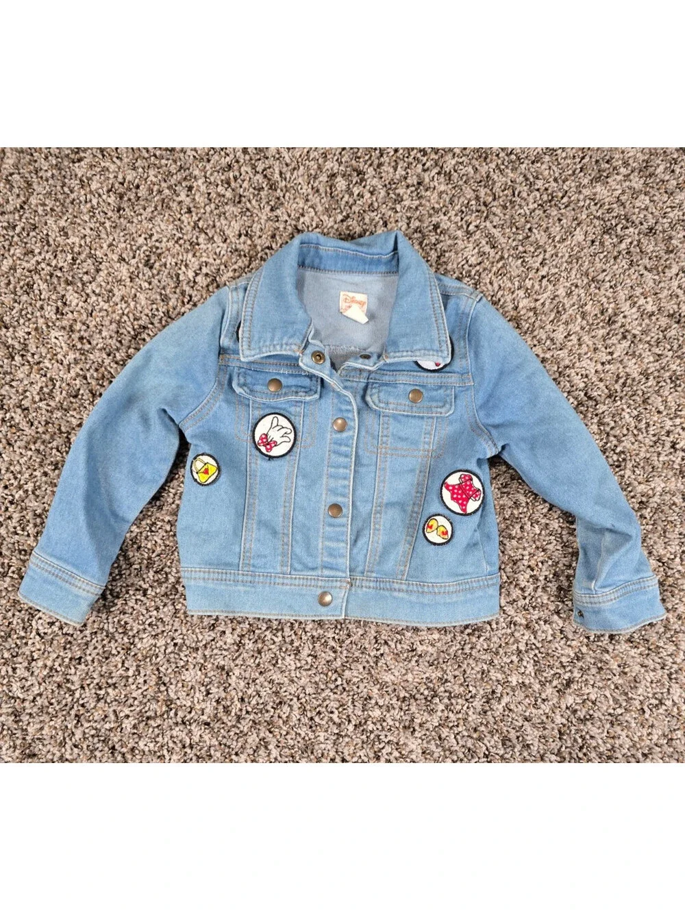 Disney Tutu Couture Minnie Mouse Girls Denim Jean Jacket Toddler Sz 3T